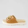 Narry Xw Tan Leather Slides