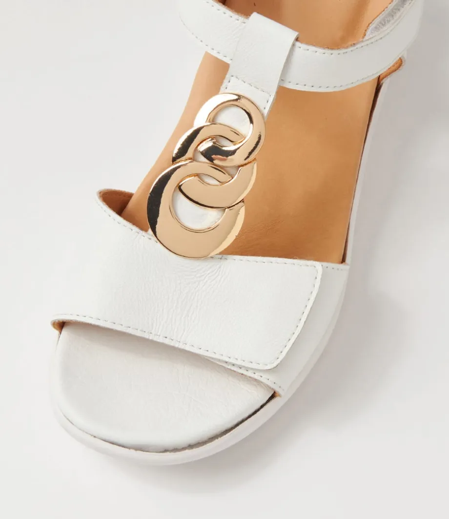 Navvon Xw White Leather Sandals