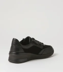 Neapel 14 Schwarz Leather Suede Sneakers