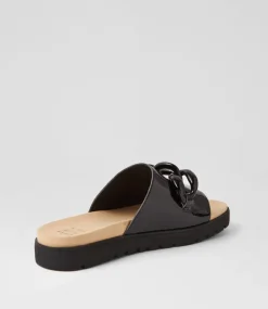 Nerriya Xw Black Patent Leather Slides