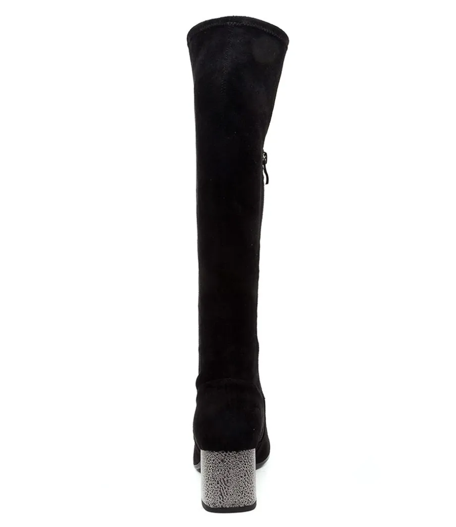 Nething Dj Black Pewter He Stretch Microsuede