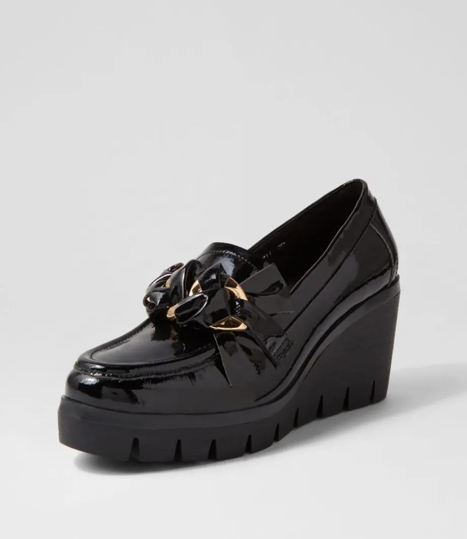 Newcomb Black Patent Leather Heels