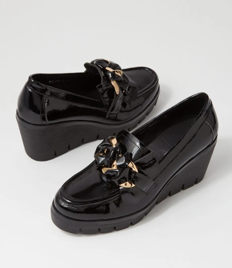 Newcomb Black Patent Leather Heels