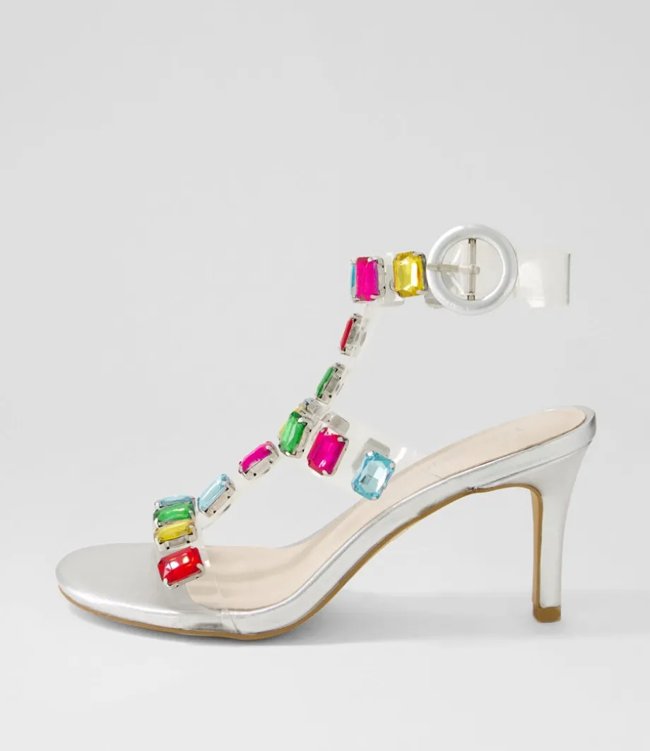 Niamah Silver Bright Multi Sandals