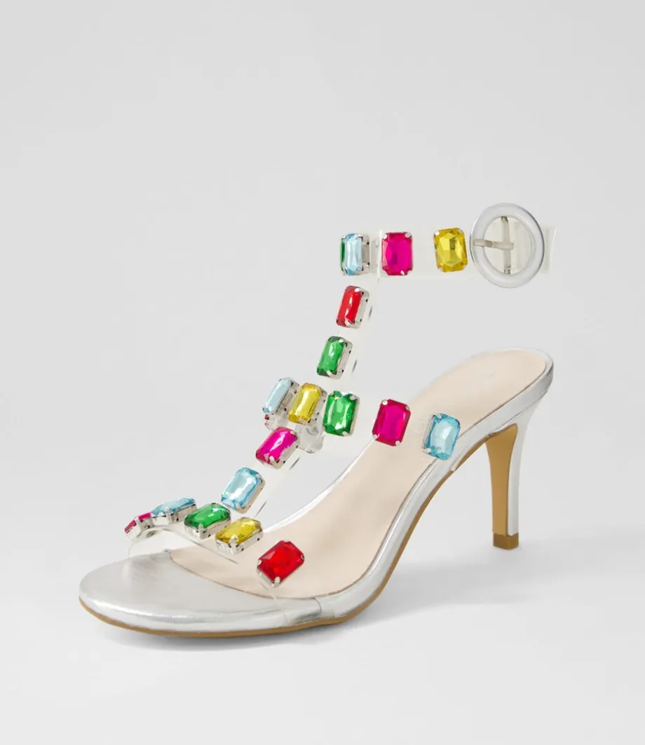 Niamah Silver Bright Multi Sandals