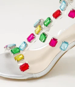 Niamah Silver Bright Multi Sandals