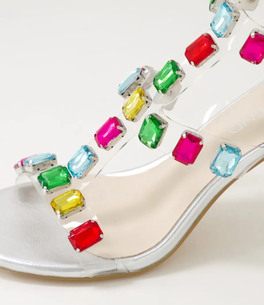 Niamah Silver Bright Multi Sandals