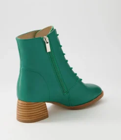 Nocal Emerald Leather Lace Up Boots