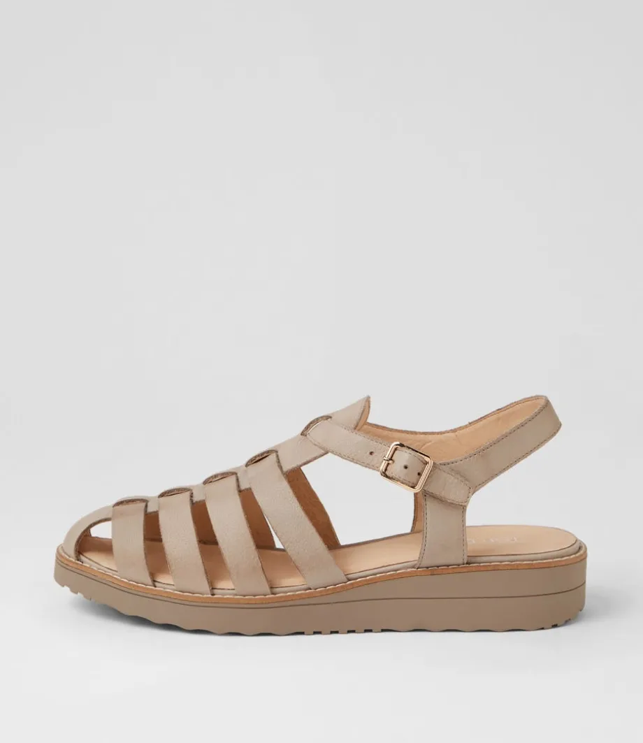 Oblight Smoke Leather Flat Shoes