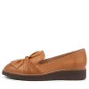 Oclem Dark Tan Leather Flat Shoes Cs