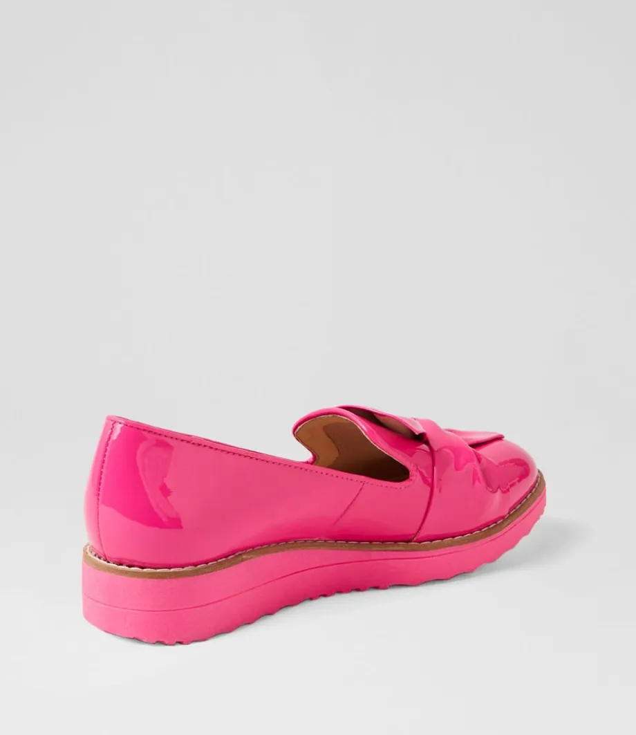 Oclem Hot Pink Patent Leather Loafers