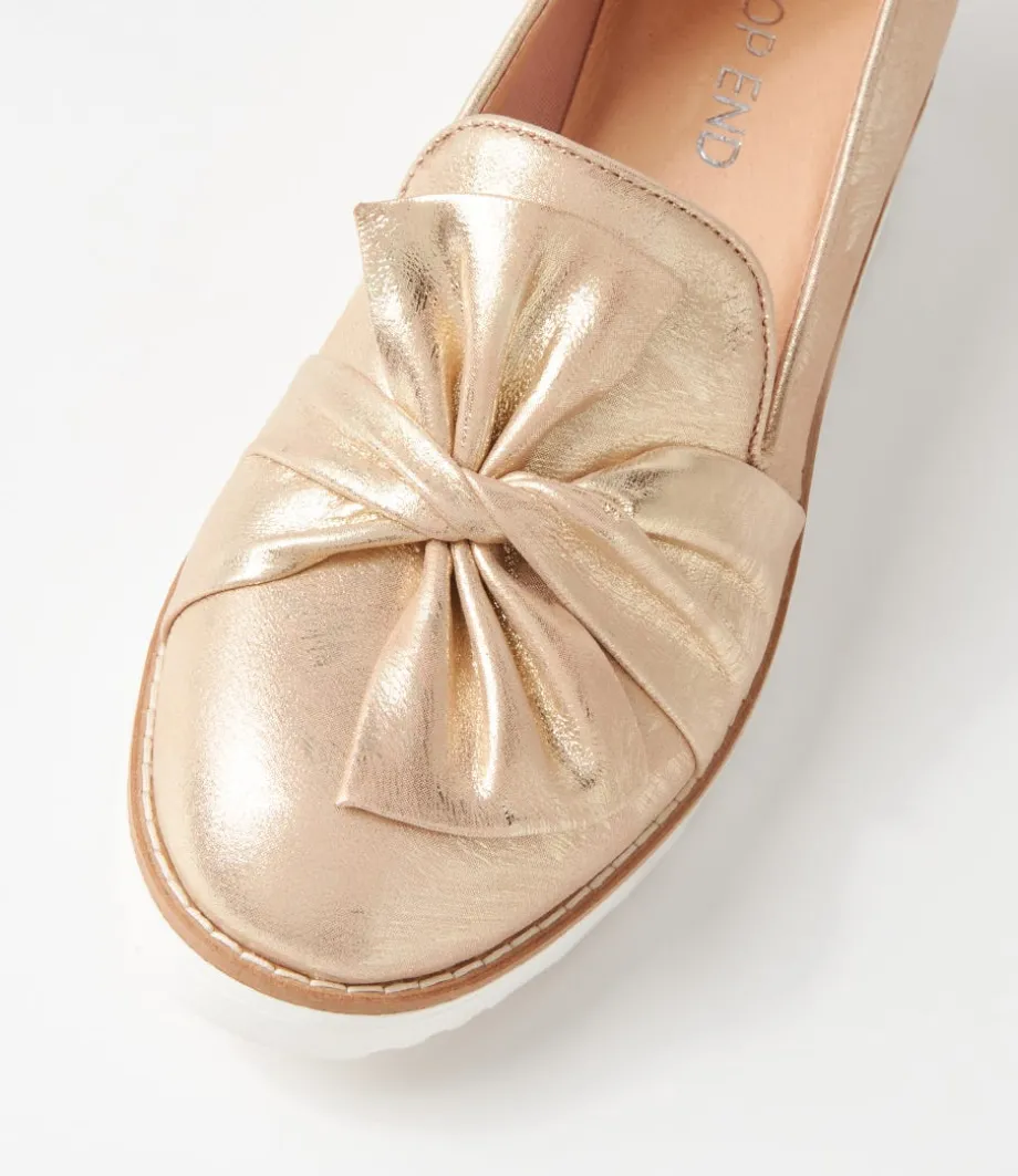 Oclem Old Gold Scratch Leather Loafers