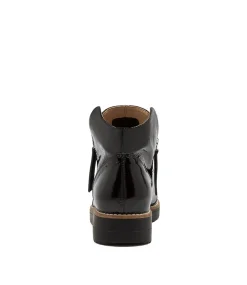 Ohmy Black Patent Leather Boots Black Sole