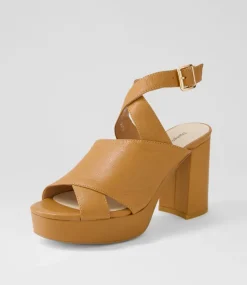 Ojulie Dark Tan Leather Sandals