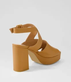 Ojulie Dark Tan Leather Sandals