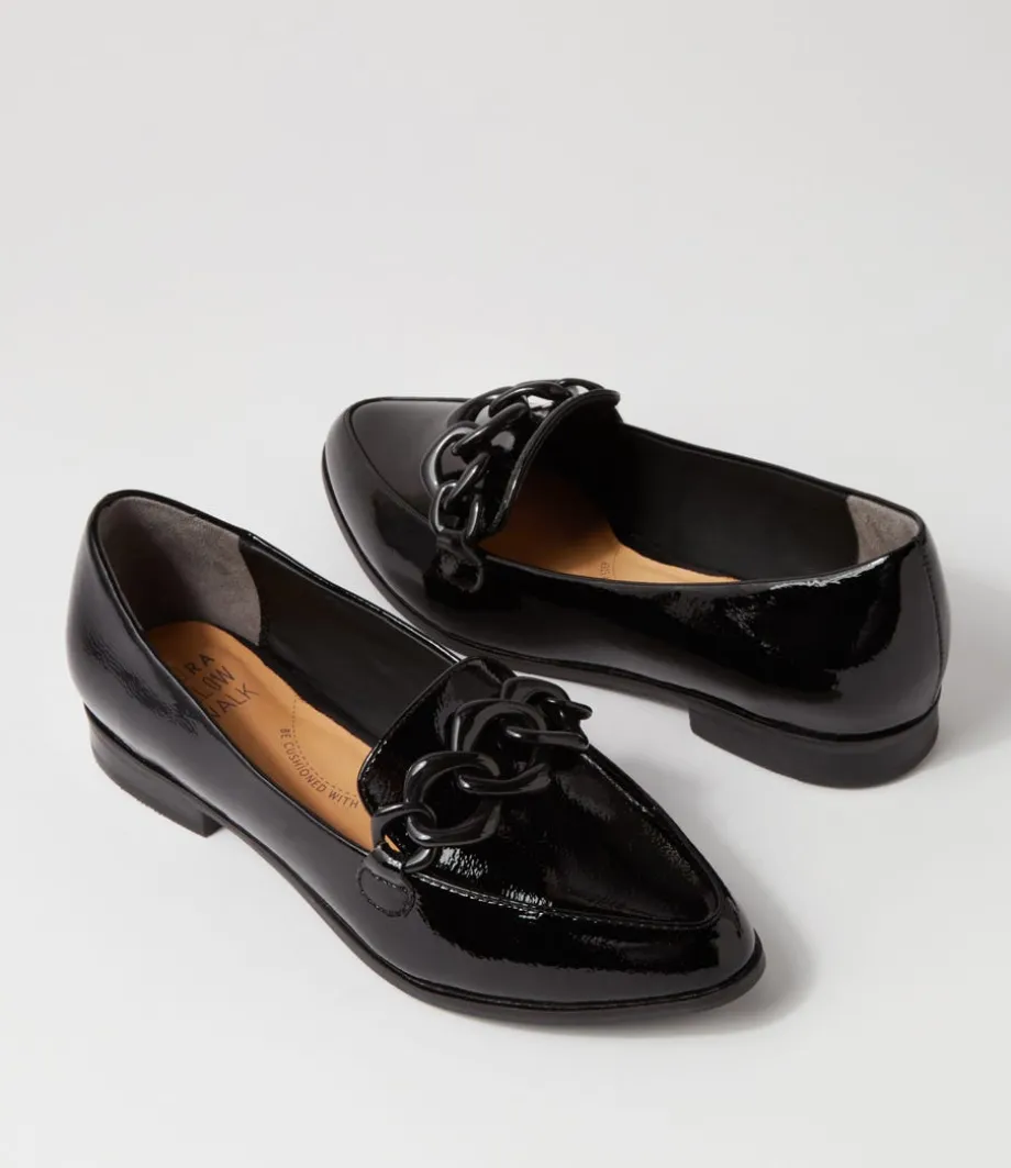 Olange Xw Black Wrinkle Patent Loafers