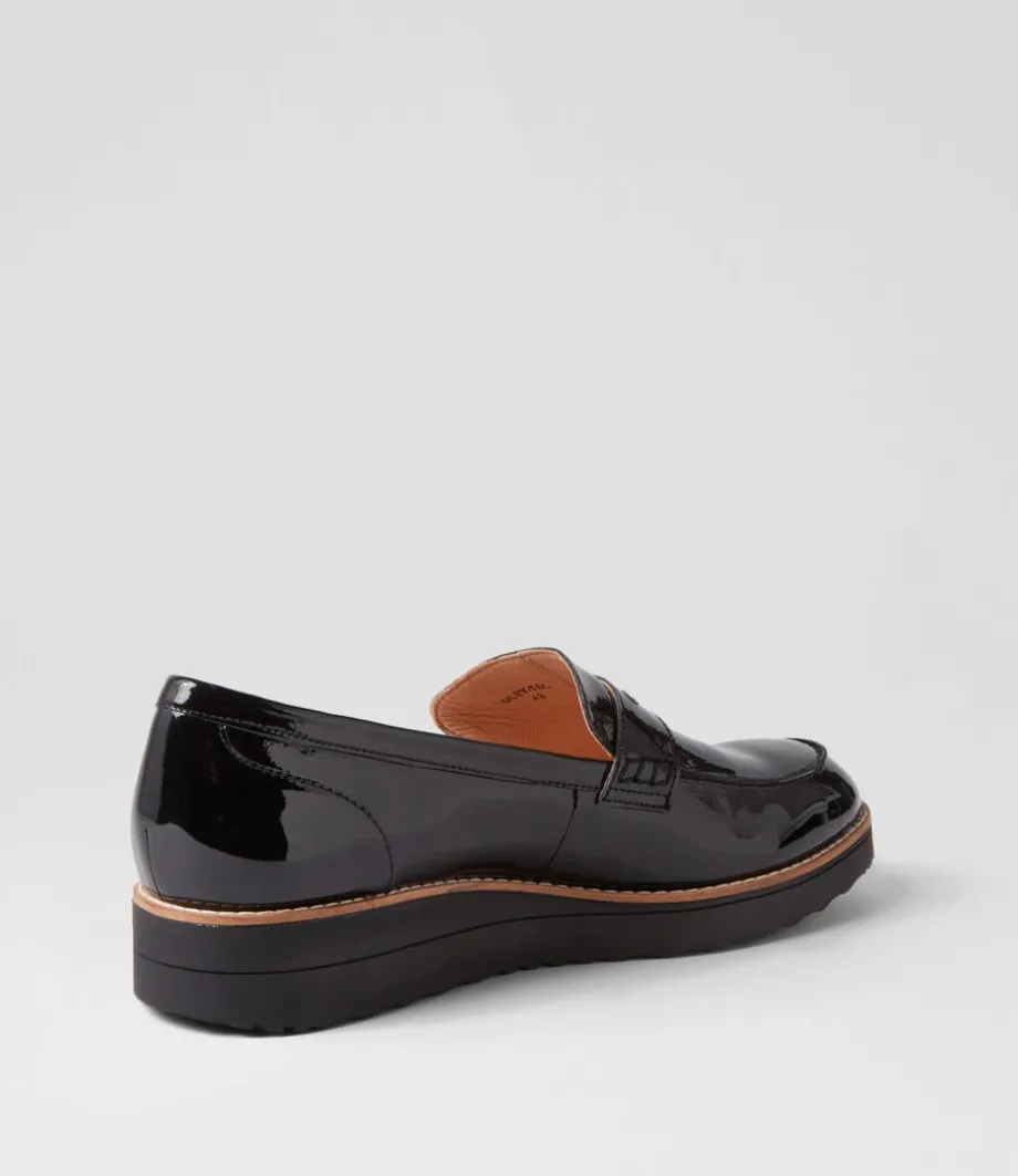 Oley Black Patent Leather Loafers