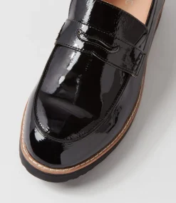 Oley Black Patent Leather Loafers