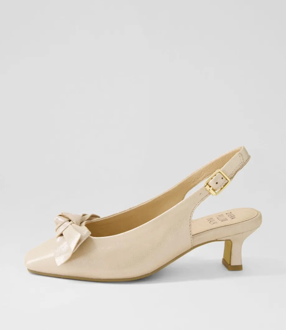 Ondo Xw Nude Shimmer Leather Heels