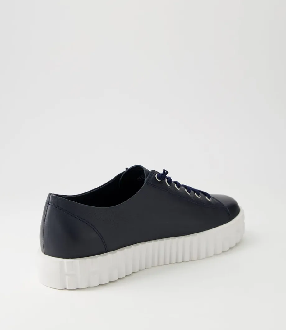 Ormey Navy White Leather Sneakers
