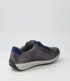 Osaka 87 Anthrazit Indigo Leather Suede Sneakers