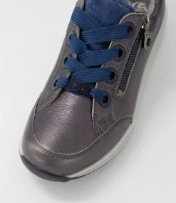Osaka 87 Anthrazit Indigo Leather Suede Sneakers