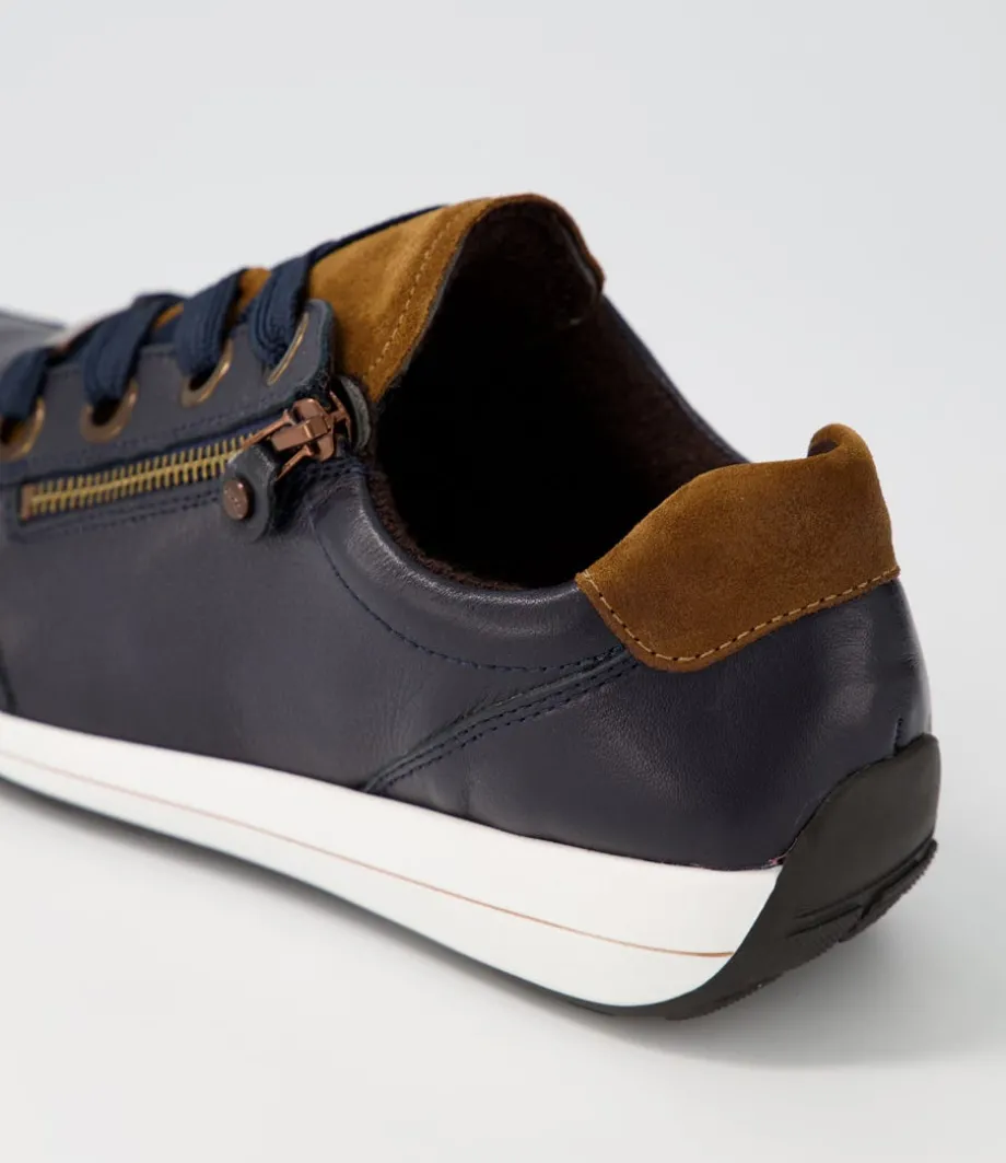 Osaka 87 Blau Nuss Leather Suede Sneakers