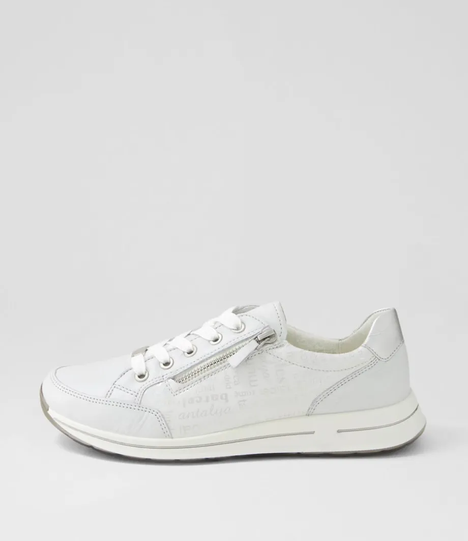Osaka 1 Misty Grey Silver Leather Sneakers