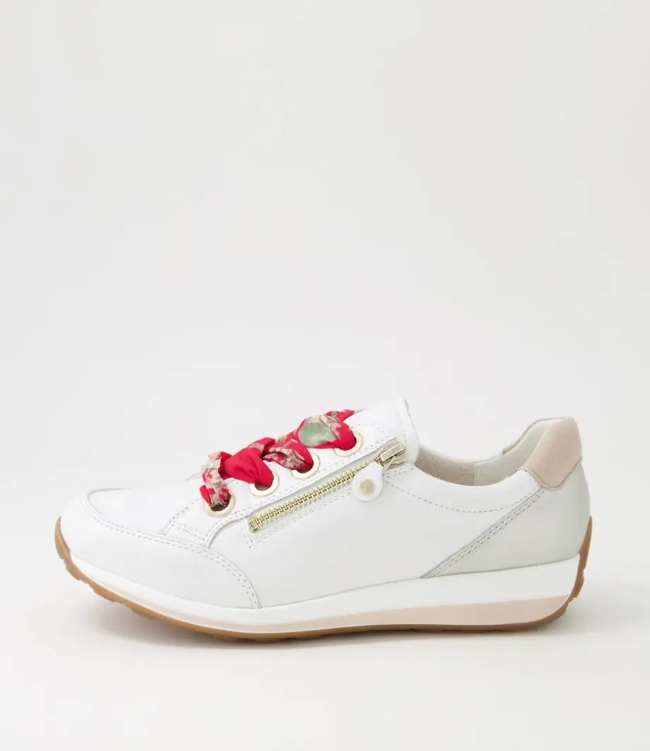 Osaka 87 Weiss Light Gold Leather Sneakers