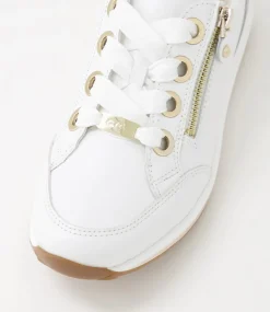 Osaka 87 Weiss Light Gold Leather Sneakers