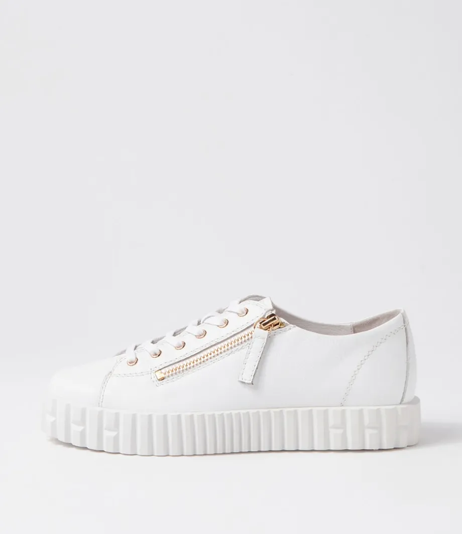 Osloe White Leather Sneakers