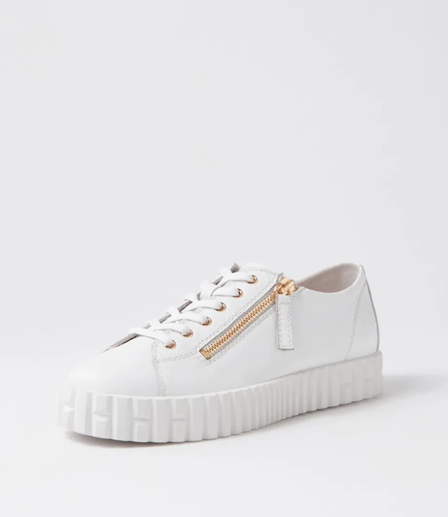 Osloe White Leather Sneakers