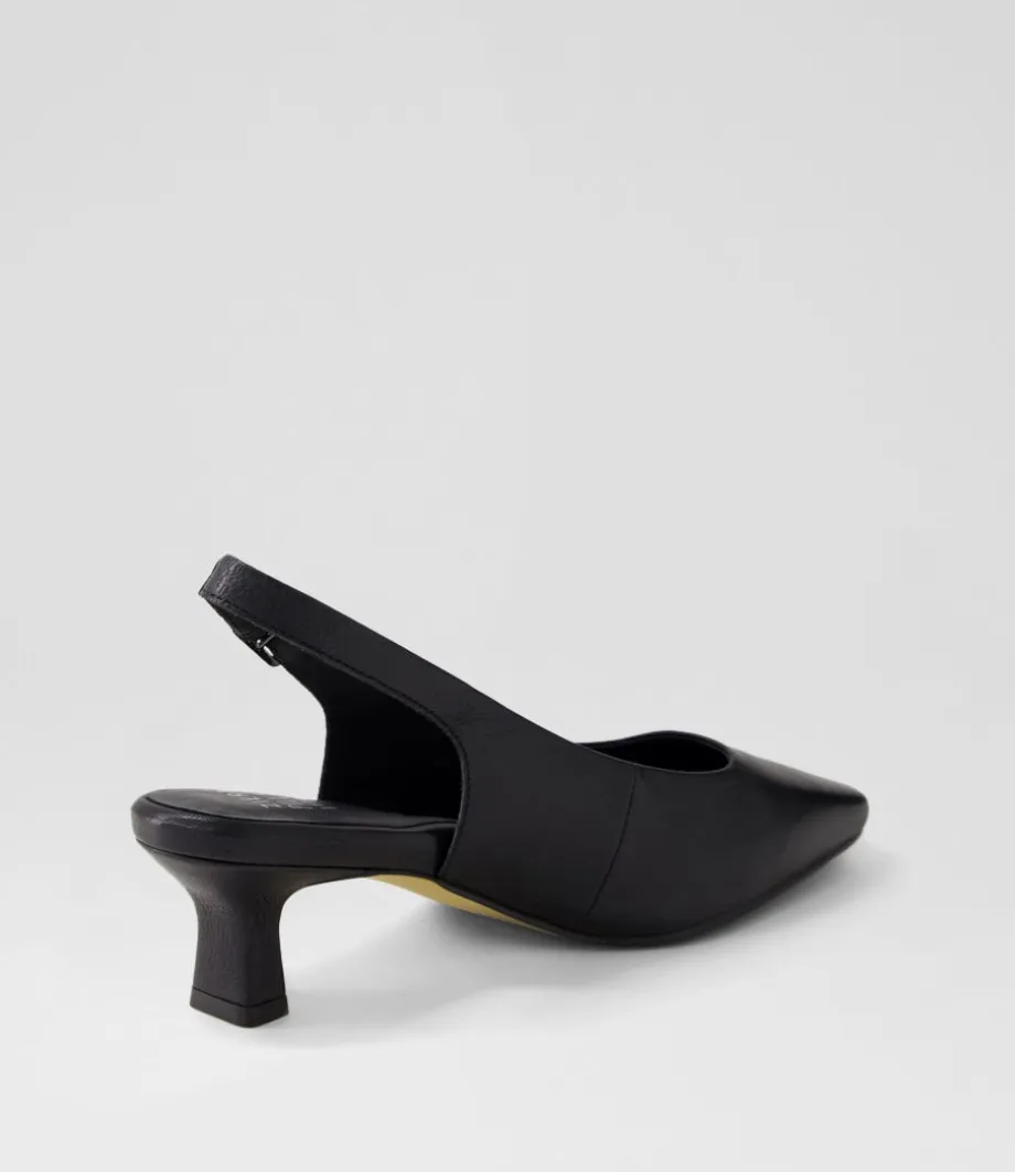 Oviedos Xw Black Leather Heels