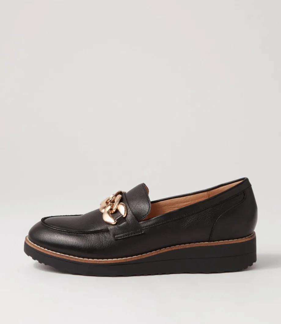 Ozama Black Leather Loafers