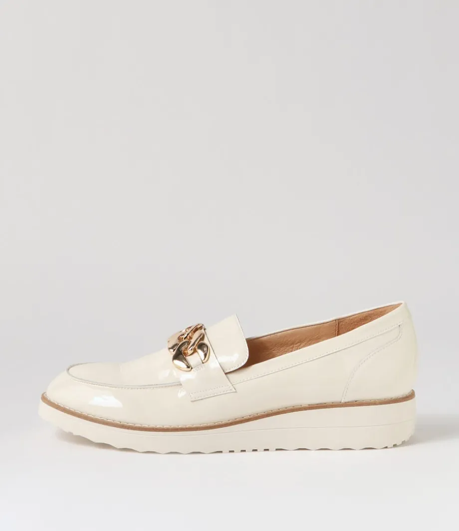 Ozama Ivory Patent Leather Loafers