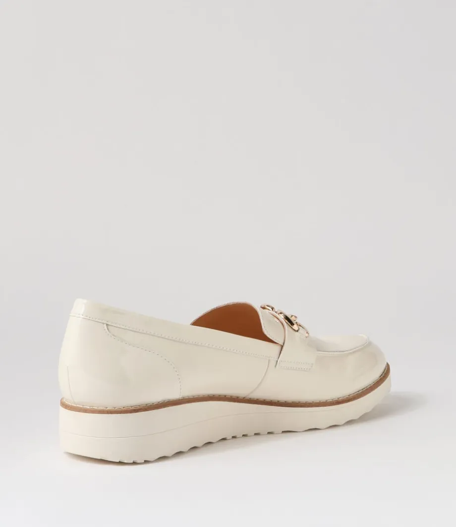 Ozama Ivory Patent Leather Loafers
