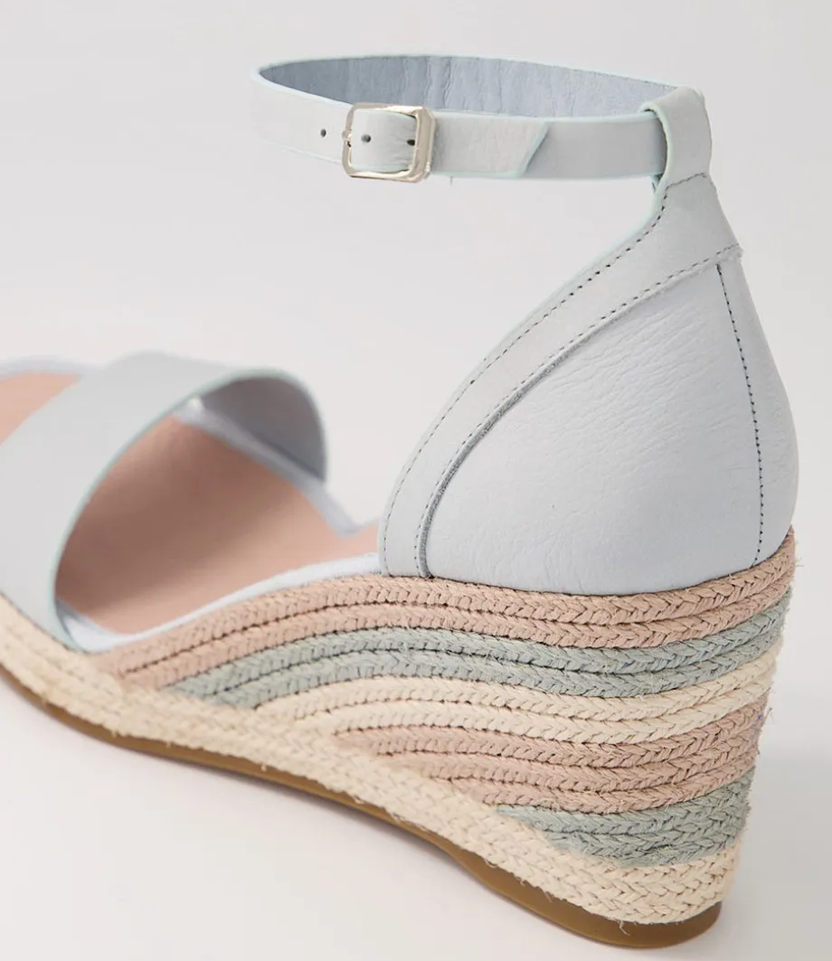 Palyssa Pale Blue Multi Leather Espadrilles