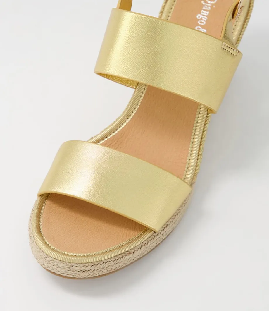 Pama Gold Multi Leather Espadrilles