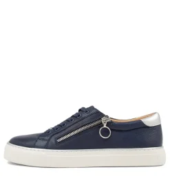 Pamela Xf Navy Silver Leather Sneakers