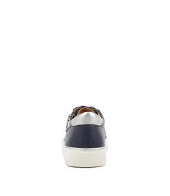 Pamela Xf Navy Silver Leather Sneakers