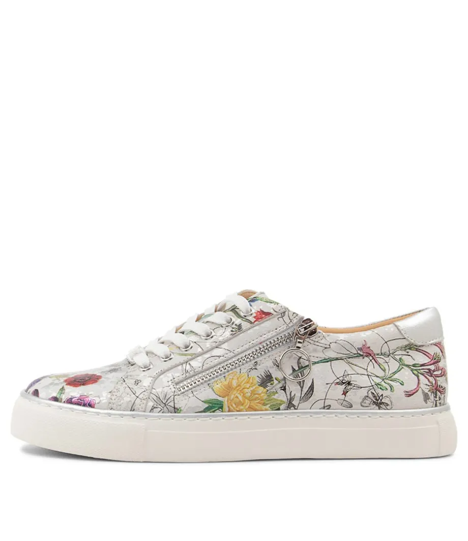 Pamela Xf White Fields Leather Sneakers