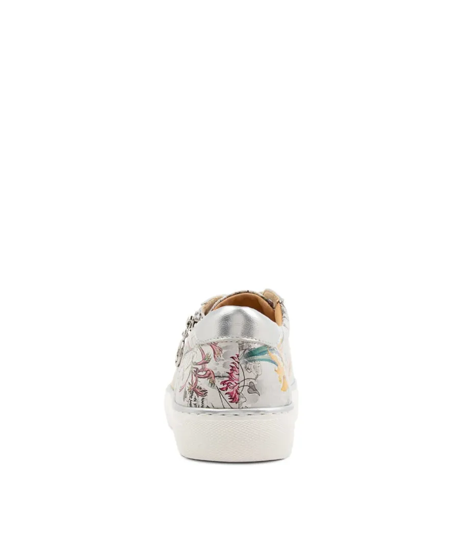 Pamela Xf White Fields Leather Sneakers