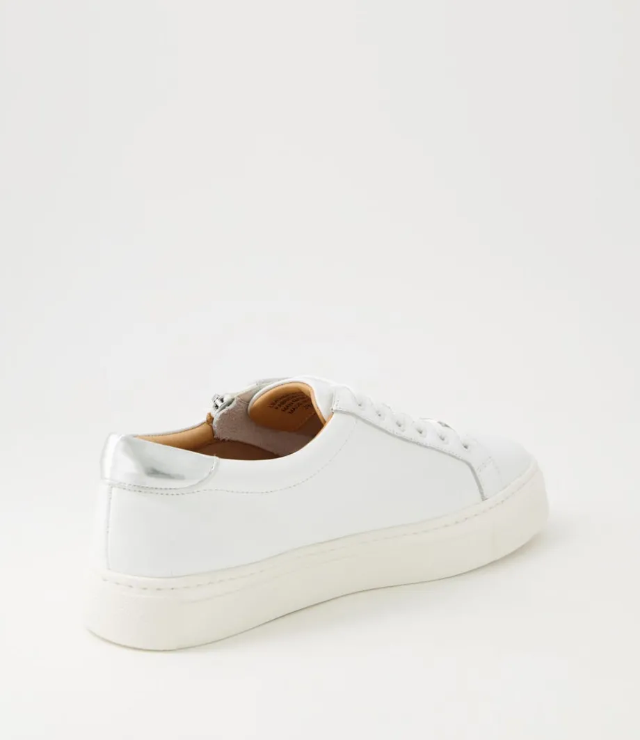 Pamela Xf White Silver Leather Sneakers