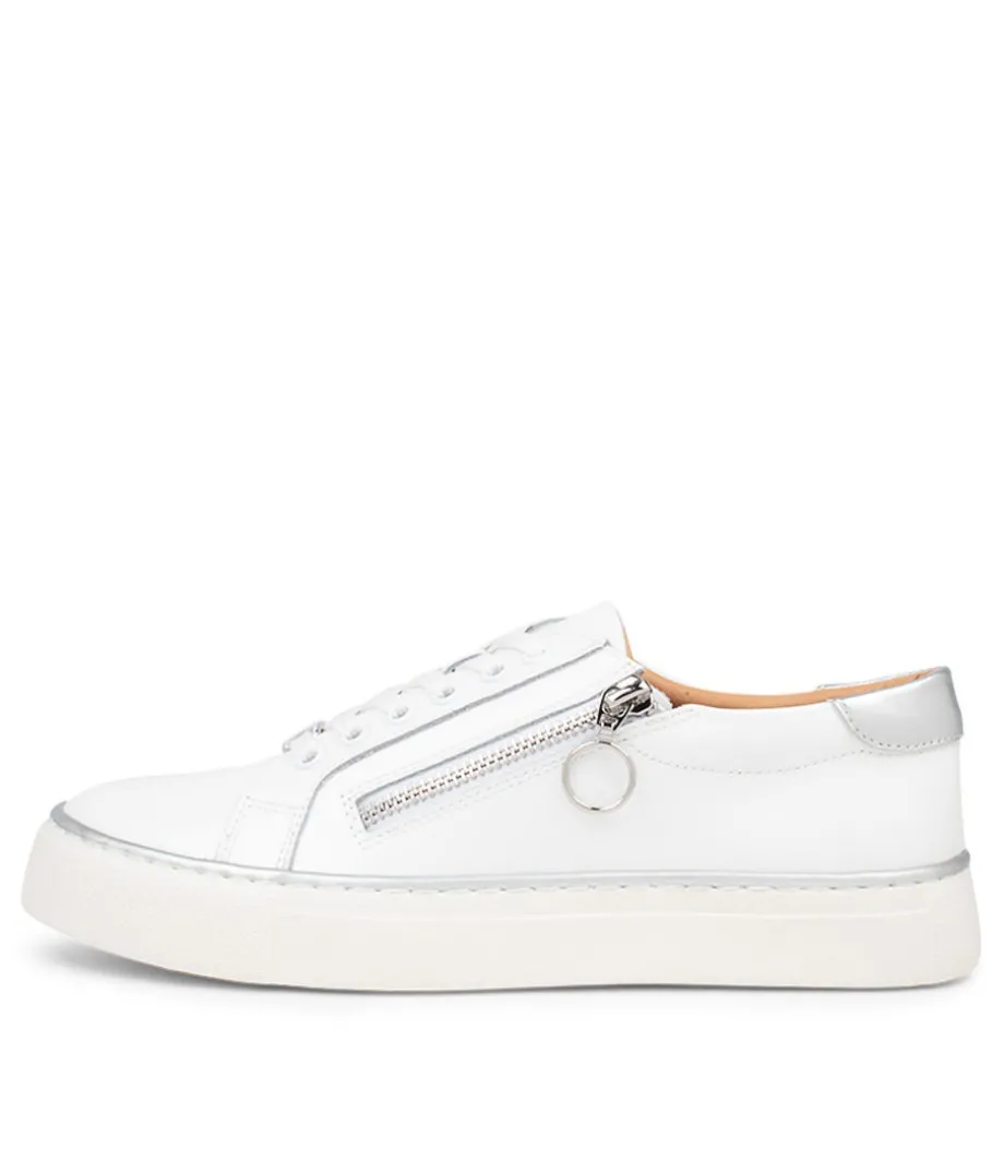Pamela Xf Whitesilver Patent Leather Sneakers