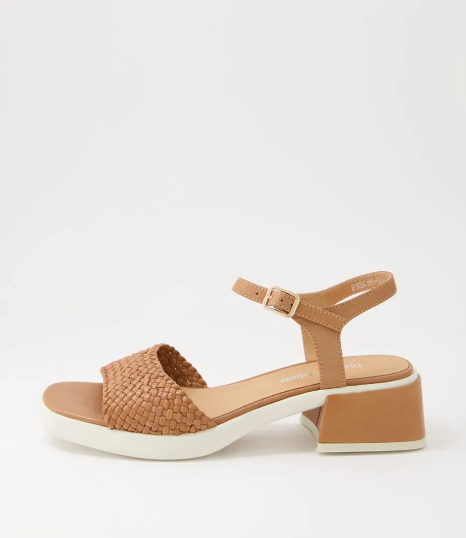 Pascha Tan Weave Leather Sandals Ws
