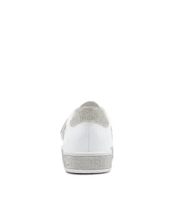 Patisse White Silver Leather Jewels Sneakers