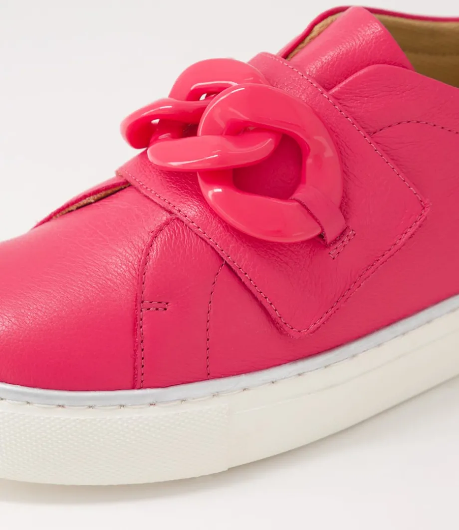 Peeko Xf Bright Pink Leather Sneakers