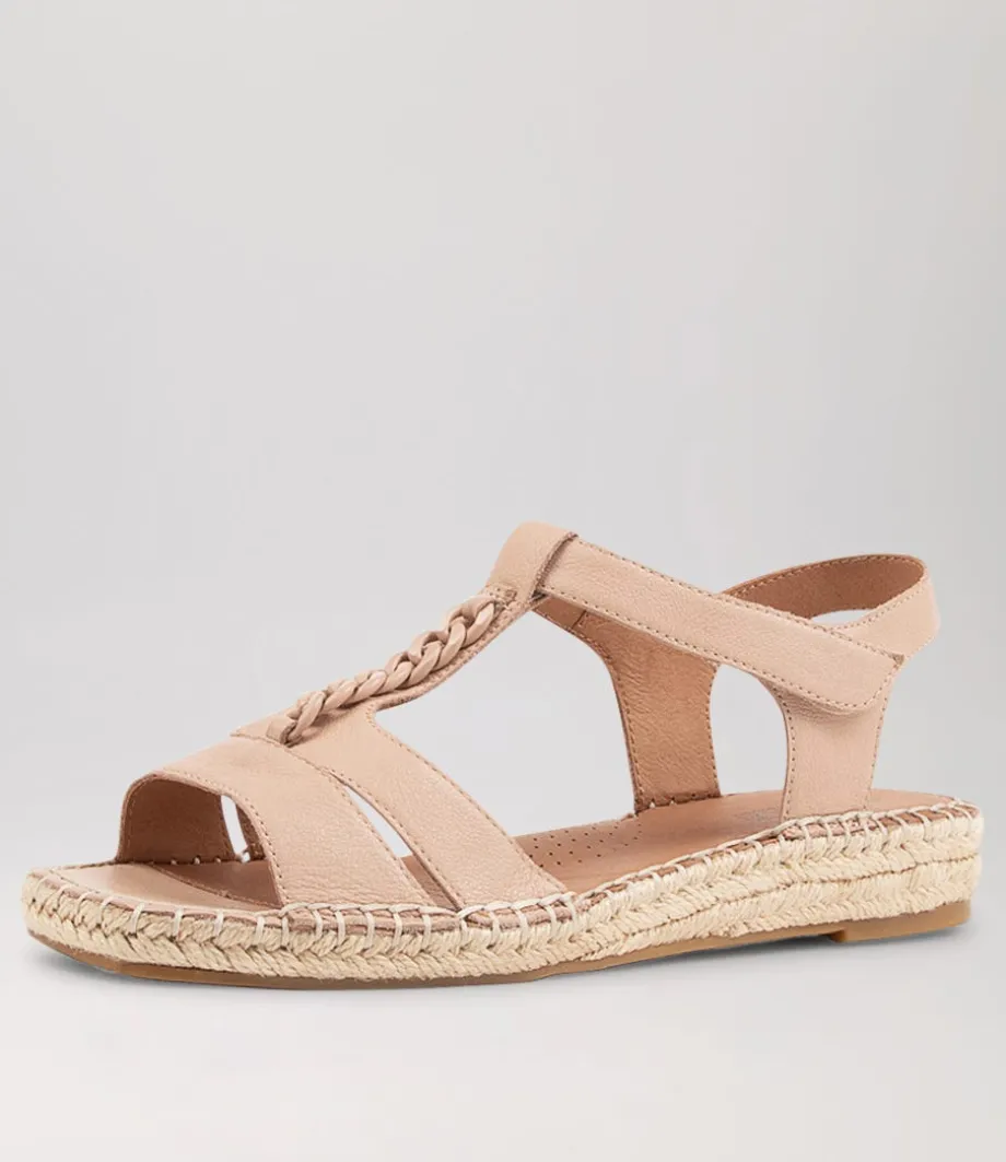 Petersoned Dark Nude Leather Espadrilles