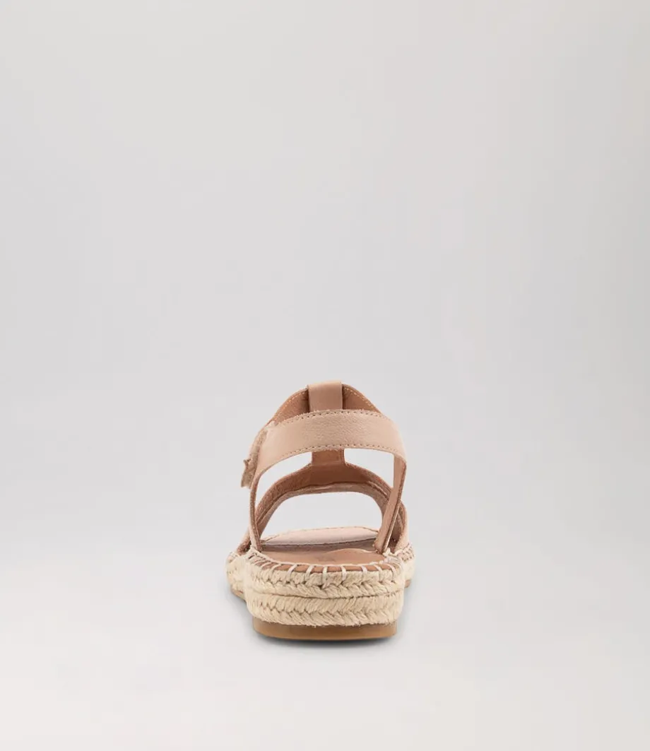 Petersoned Dark Nude Leather Espadrilles