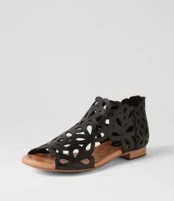 Pietro Black Leather Sandals